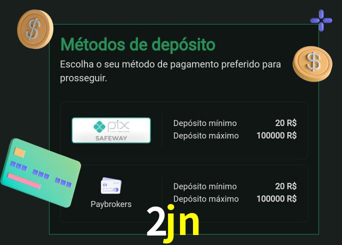 O cassino 2jn oferece uma grande variedade de métodos de pagamento